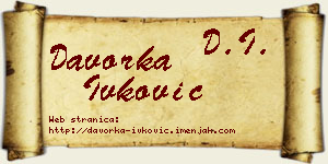 Davorka Ivković vizit kartica